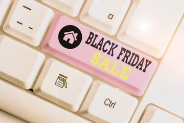Conceptual hand writing showing Black Friday Sale. Concept meaning Shopping Day Start of the...