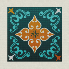 ethnic geometric embroidery pattern design 