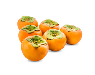 persimmons isolated on white background