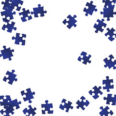 Business brainteaser jigsaw puzzle dark blue 