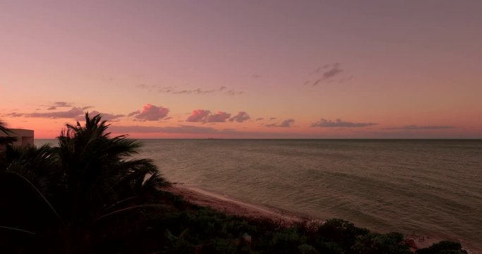 Progreso Coastline at Sunset, Mexico