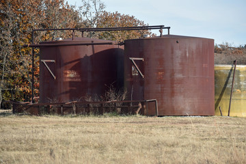 Water Tanks in a Field