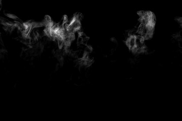 Abstract powder or smoke effect isolated on black background