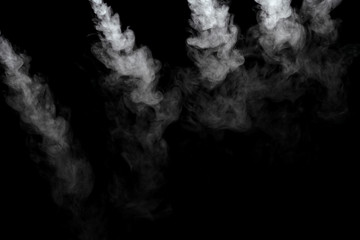 Abstract powder or smoke effect isolated on black background