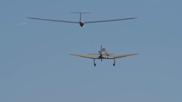 BLAGOEVO, RAZGRAD/BULGAIA-07.2018: Commercial and entertainment airport offering glider lessons and trips, as well as touristic airplane flight trips. Open gates day.