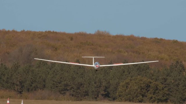 BLAGOEVO, RAZGRAD/BULGAIA-07.2018: Commercial and entertainment airport offering glider lessons and trips, as well as touristic airplane flight trips. Open gates day.