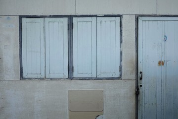 Obraz na płótnie Canvas Window and door in wall