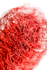 Naklejka premium Red flower strange tropical blossom fruit macro background fifty megapixels prints