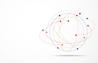 Global network connection. World map point and line composition concept of global business. Vector Illustration