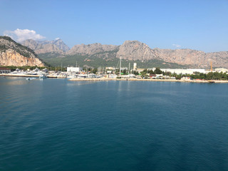 Obraz premium port antalya mediterranean sea yacht