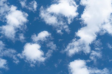 Fototapeta premium White cloud and blue sky background with copy space