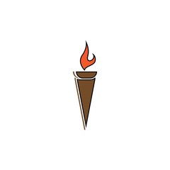 Torch logo template vector icon design