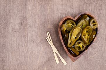 Slices of green pepper
