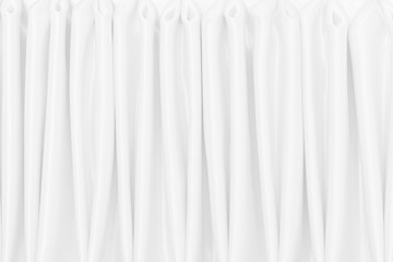Obraz premium White silk satin background smooth texture background. Abstract grey wavy fabric cloth pattern or canvas soft, Natural linen textured design textile worsted have wave. Concept for cotton designer.