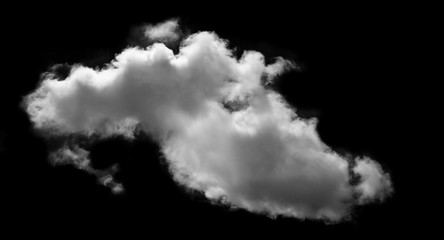 Textured Smoke ,Abstract white cloud isolated on black background ,brush effect