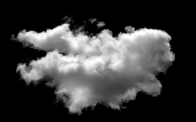 Textured Smoke ,Abstract white cloud isolated on black background ,brush effect