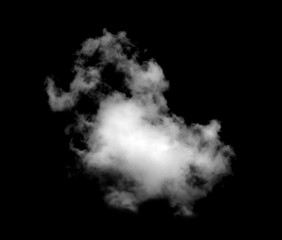Textured Smoke ,Abstract white cloud isolated on black background ,brush effect