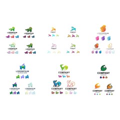 Colorful Animal Logo Design Bundle