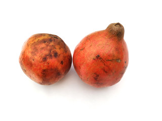a fresh sweet pomegranate isolate on white background