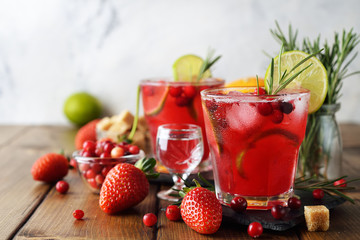 Cranberry cocktail with vodka