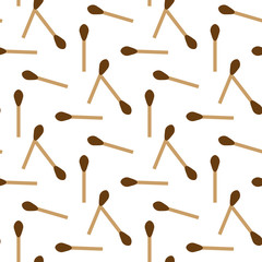 Seamless Pattern with Matches without background .