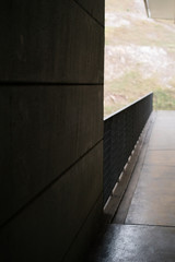 Obraz premium Architecture details Cement shape Modern building Futuristic Space Abstract background.