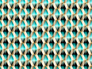 Geometric seamless pattern with hypnotic triangles