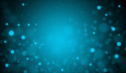 Christmas of blue blur bokeh for abstract Background