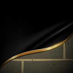 black cloths over brick texture background vector illustrator