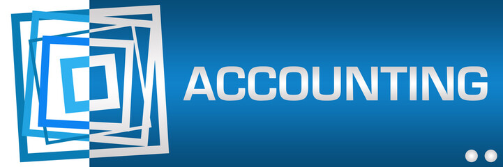 Accounting Blue Borders Left Text 