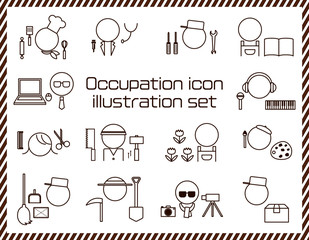 いろいろな職種のアイコンイラストセット
