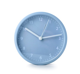 Stylish clock on white background
