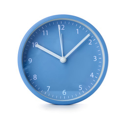 Stylish clock on white background