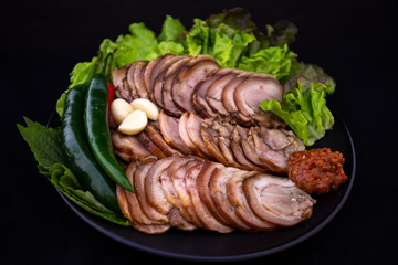 Korean style pig footing which is called Jokbal