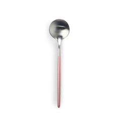 Clean spoon on white background