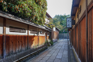 京都らしい町並み　石塀小路