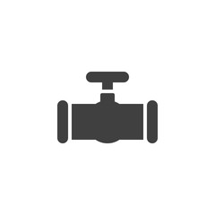 Gas pipe vector icon. filled flat sign for mobile concept and web design. Pipe and valve glyph icon. Symbol, logo illustration. Vector graphics