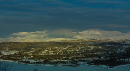 Winter landscape in Norway.