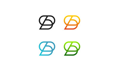 logo abstrack letter s and b
