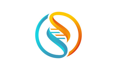 logo hot and cold blue and orange letter s