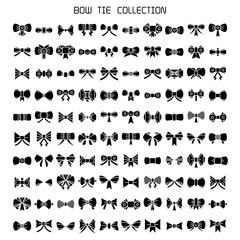 big collection bow tie icons vector illustration