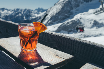Apres Ski Getränk Skifahren Hütte Berge