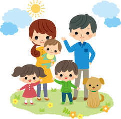 Fototapeta premium 家族 ファミリー 子供 男の子 女の子 セット