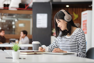 Business working in office with documents and laptop people Consulting and business planning.