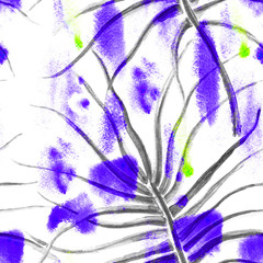 Tropical Blue Seamless Pattern