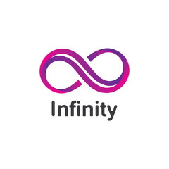 Infinity logo design inspiration vector illustration template icon