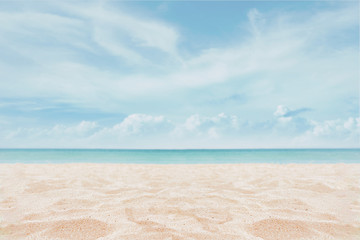 Fototapeta na wymiar Sandy beach with sky 