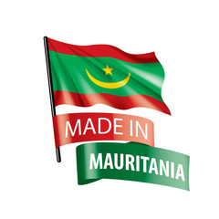 Mauritania flag, vector illustration on a white background