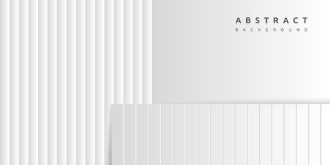 Wide clean white texture background with luxury curve pattern wallpaper