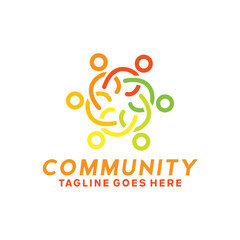 Fototapeta na wymiar Community Logo Design Inspiration For Business And Company